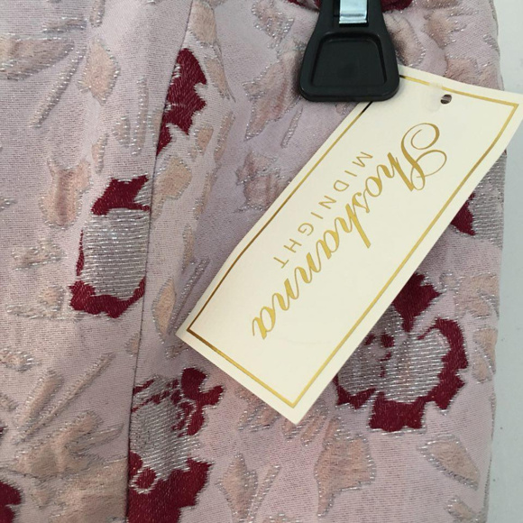 Shoshanna Anna-Marie Strapless Sweetheart Floral Metallic Dress Blush,Size 4,NEW - Picture 4 of 9